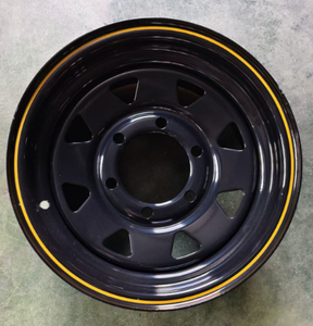 13 14 15 16 pollici pneumatici e ruote in acciaio per parti di rimorchio PCD 5*114.3 6*139.7 5*150 CB 84 110 bianco nero zincato - Product Image 1