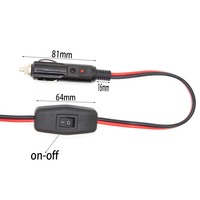 Câble de charge pour allume-cigare mâle à 8mm à œillet 16AWG Câble d'alimentation pour allume-cigare