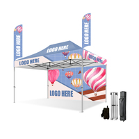 4x6m Robuster Aluminiumrahmen Wasserdichtes Outdoor-Logo Bedrucktes Vordach Farbenfrohes Kommerzielles Einfach Aufzubauendes Faltbares Zelt