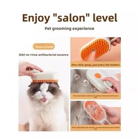 Peigne de massage pour animaux de compagnie portable 3-en-1 en TPR |   Brosse à vapeur automatique pour toilettage et élimination des poils |   Brosse à eau électrique rechargeable pour chat et chien