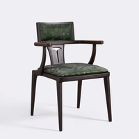 Nouveau fauteuil en bois massif de style français, avec housse amovible et réglable, pour la maison, l'hôtel, le restaurant, la salle à manger