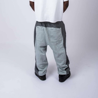 Pantalon de jogging en molleton épais de coton French Terry pour homme, personnalisé, avec blocs de couleur et patchwork, vente en gros