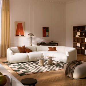 Sofá Seccional de Lujo Ligero Estilo Celebridad de Internet, Tapizado Suave, Alta Resiliencia, Cómodo, Modular, Moderno para Sala de Estar - Product Image 2