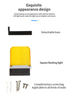 YET6142 Alarme de sécurité automatique pour portail avec lumière LED clignotante DC12V/24V/220V Lampe stroboscopique LED
