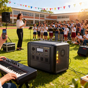 Station d'alimentation solaire portable 1200W, batterie au phosphate de fer et de lithium LiFePo4 pour la maison et l'extérieur, batteries rechargeables - Product Image 1