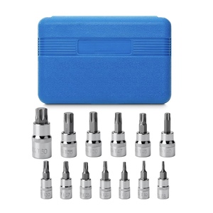 Ổ cắm tác động lục giác 13 mảnh đặt tuốc nơ vít hình hoa với đầu ổ cắm hoa mận để sử dụng sửa chữa - Product Image 4