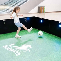 Simulateur de football interactif d'intérieur avec éclairage LED pour salle de jeu, défi de tir sportif et jeu de vitesse circulaire