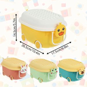Cute Cartoon Duck Stackable Plastic <b>Kids</b> <b>Storage</b> <b>Box</b> Children Toys Organization Large <b>Storage</b> Bins - Product Image 2