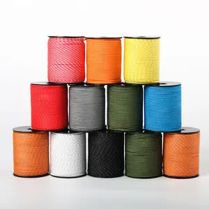 Corda UHMWPE de alta resistência, corda de 1mm 1.5mm 2mm, linha resistente a abrasões, corda trançada dupla para pesca esportiva