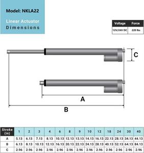 Fabrik Heiß Verkaufter 12V 24V 1000N 220lbs Elektrischer Mikro-Linearaktuator für Möbel, Fenster, Tür, Robotik und Solar-Tracker - Product Image 3