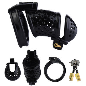 Frrk กรงเรซิ่นพรหมจรรย์มี<span class=keywords><strong>2</strong></span>ล็อคห่วงอวัยวะเพศชายป้องกันการหลบหนีกลวงระบายอากาศได้ล็อคไก่เครื่องรางเร้าอารมณ์เร้าอารมณ์ร้าน BDSM - Product Image 2