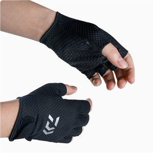Gants de pêche Daiwa en maille respirante à séchage rapide, 3 doigts, 5 doigts, unisexe, fermeture auto-agrippante - Product Image 2