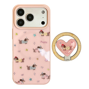 Funda con Diseño Lindo de Perro Salchicha Rosa para Apple <span class=keywords><strong>iPhone</strong></span> 17 <span class=keywords><strong>Pro</strong></span> Max, Funda con Soporte Magnético Dorado para <span class=keywords><strong>iPhone</strong></span> 14, <span class=keywords><strong>13</strong></span>, 16 y 15 - Product Image 1