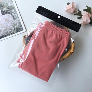 Sac zip-lock en plastique transparent imprimé personnalisé réutilisable pour chaussures chaussettes fermeture éclair transparente givrée en fourrure avec logo personnalisé - Product Image 2