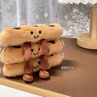 Gantungan Kunci Boneka 3D Croissant Kreatif, Aksesoris Baguette Lucu, Mainan Lembut Ramah Lingkungan, Hadiah untuk Wanita dan Anak Perempuan, Tas dan Dompet