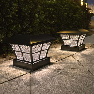 תאורת גדר סולארית עם תאורה סולארית לבית ולגן עבור בית וגן לעמודות - Product Image 2