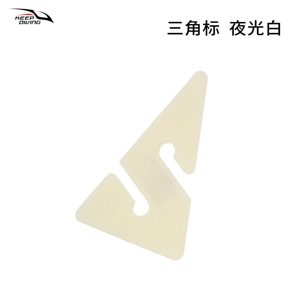 Triangle mark luminous white