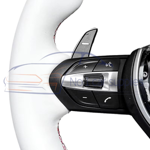 Volant en cuir blanc modifié pour X1 X3 X4 F10 F06 F91 F92 F93 F12 F13 F90 F02 F36 F35 ZC-M6P - Product Image 5