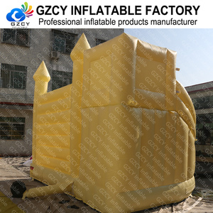 Château gonflable jaune avec piscine, design populaire pour enfants, en PVC, pour usage commercial, facile à installer - Product Image 4