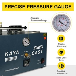 Digital Display High Temperature Refining Gold Melting Furnace 2L <strong>Lost</strong> <strong>Wax</strong> <strong>Cast</strong> <strong>Jewelry</strong> Vacuum Casting Machine with 3 Cfm Pump - Product Image 4