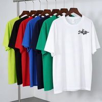 T-shirt personnalisé couleur unie, hauts graphiques streetwear, vente en gros, livraison rapide en 72 heures, t-shirt décontracté vierge pour homme, vêtements imprimés OEM ODM