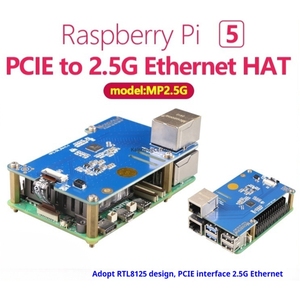 Carte de développement Mcuzone MP2.5G Raspberry Pi BCM2712 5 PCIE 2.5G Ethernet HAT RTL8125 Linux Plug and <span class=keywords><strong>Play</strong></span> 64 bits Mini ordinateur Kit - Product Image 4