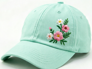Gorra de Béisbol Bordada con Ramo de Flores, Regalo para el Día de la Madre, Gorra de Béisbol de 6 Paneles, Hebilla Metálica Ajustable, Algodón Suave y Transpirable - Product Image 3