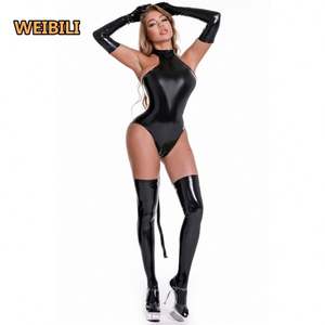 Di alta qualità Sexy in pelle piccante Sexy tute da tentazione Sexy Lingerie Sexy <span class=keywords><strong>con</strong></span> <span class=keywords><strong>frusta</strong></span> da <span class=keywords><strong>donna</strong></span> aperta al cavallo di orsacchiotto Lingerie - Product Image 3