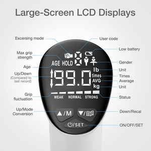 Fortalecedor de agarre manual electrónico recargable con pantalla LED; ayuda a mejorar y restaurar la fuerza de la mano. - Product Image 3