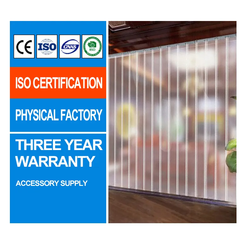 Customizable Thickness Accordion Style PVC Strip Door Curtain With Transparent And Soft Frame For Supermarket Workshops