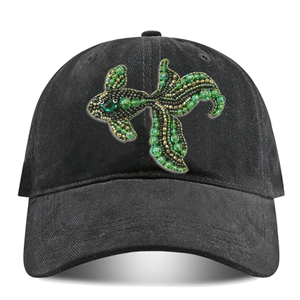 Gorra de béisbol promocional de alto rendimiento, con diseño de pez dorado, colores personalizados, gruesa, negra, lisa, para club - Product Image 1