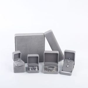 Boîte à bijoux de luxe en velours personnalisable avec logo, pour bagues et pendentifs, emballage rectangulaire haut de gamme pour colliers – Offre Spéciale - Product Image 4