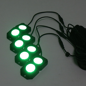 <span class=keywords><strong>Kit</strong></span> d'éclairage néon tout-terrain entièrement en aluminium multicolore App Control Underglow 4 Pods RGBW LED Rock Lights pour Jeep RZR X3 Offroad - Product Image 2