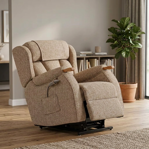 Full Comfort Dual Motor Electric Lift Recliner Chair full metal Equipped with <b>Massage</b> System Heating Lumbar Support and Wheels - Product Image 3