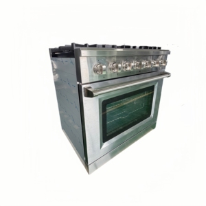 36 pouces. 5,5 Cu. Table de cuisson à gaz de 6 pieds, four à convection à gaz, réallumage automatique, rail télescopique en acier inoxydable - Product Image 5