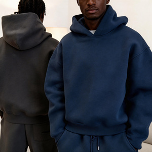 Survêtements de sport personnalisés, impression sérigraphique, streetwear, ensemble sweat à capuche et pantalon de jogging 100% coton - Product Image 2