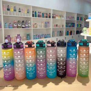 Fitness Ecológico Gimnasio 32oz Gran capacidad 1000ml Graduado Motivacional Deportes al aire libre Adultos Botella de agua con marcador de tiempo - Product Image 5