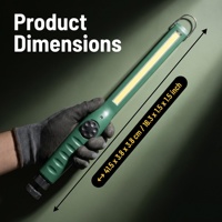 Lampe d'inspection magnétique LED COB rechargeable à intensité variable avec crochet de suspension, portable, IP44, angle de faisceau 120°, pour atelier automobile
