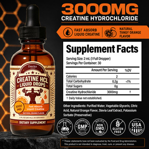 Private Label <b>Creatine</b> <b>HCL</b> Liquid Drops Mixed Berry Flavor Fast Acting Muscle Recovery Energy for Fitness Athletes OEM Made USA - Product Image 2