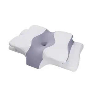 Ew oreiller de Contour ergonomique pour soulager la douleur au cou et aux épaules oreiller Cervical en mousse à mémoire de forme oreiller de couchage