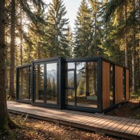 Maison conteneur extensible personnalisable de 20 pieds pour petit commerce de détail rural