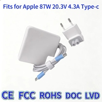 Adaptor Pengisian Daya Cepat 87W Tipe-C Kepala Magnetik Cocok untuk MacBook Air Pro M1 M2 M3 MAX, A3434 A1370 A1466 A1502