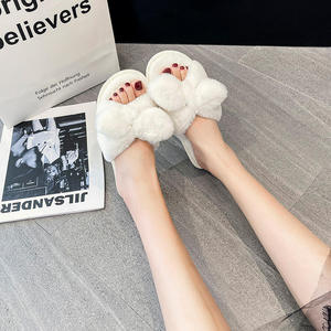 Chaussons d'hiver pour femmes 2025 Nouveaux modèles à nœud en TPR et peluche - Product Image 5