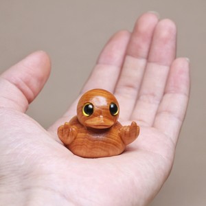 Handmade Wooden Duck Figurine Middle Finger Carving Abstract Pattern Art Deco Design Office Desktop <strong>Decoratio</strong> - Product Image 2