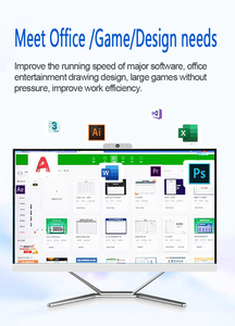 새로운 27 인치 경계선없는 올인원 컴퓨터 데스크탑 AIO Win11 i3 i5 i7 i9 1-14 비즈니스 게임 모노 블록 올인원 PC - Product Image 4