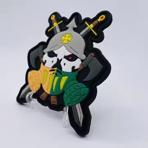 Fully Tailored Trade Producer Purely Injected 2D Soft Rubber Polyvinyl Chloride Hook And Loop Clothing pvc patch - Product Image 5