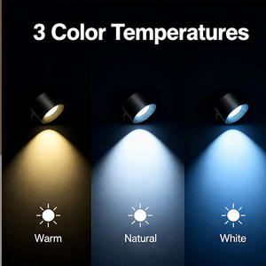 Applique murale rechargeable à piles, lampe LED magnétique avec télécommande, 3 modes de couleur, rotation à 360°, <span class=keywords><strong>veilleuse</strong></span> moderne - Product Image 2