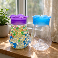 Bouteille de parfum en plastique transparente Flower Hollow Cap, pot de perles aromatiques en cristal, désodorisant pour salle de bain, conteneur de parfum pour la maison