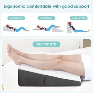 Anti Snoring Ortopedic Adult Wedge Reading Back <strong>Pillow</strong> Backrest <strong>Sciatica</strong> hr Foam Filler Orthopedic Bed Wedge <strong>Pillow</strong> for Seniors - Product Image 5