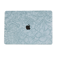 Casing Kulit PU Custom Motif Bunga untuk MacBook Neo Air 13 A3404 A18 Penutup Laptop